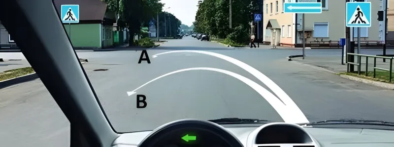 Вопрос 3: По какой траектории разрешается выполнить разворот?