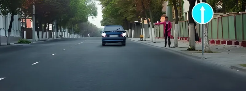 Question 2: In this situation, is it permitted to approach the passenger by backing?