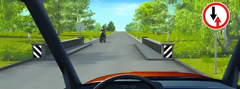 Question 1: Is it permitted to drive across the bridge if doing so does not interfere with the driver 