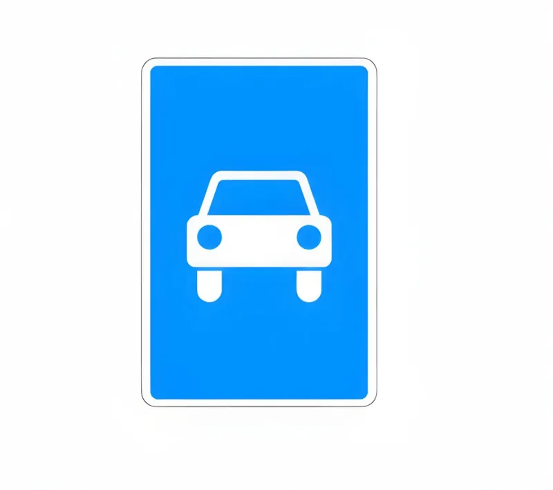 Question 119: Within a populated area, on a road marked with the “Road for Motor Vehicles” sign, in whic