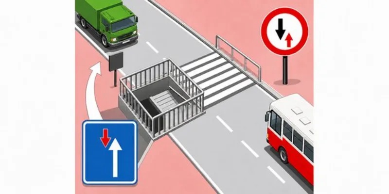 Question 1: Which vehicle driver has the right-of-way?