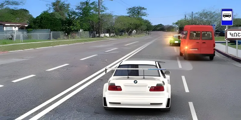 Question 3: In this situation, the driver of the white passenger car: