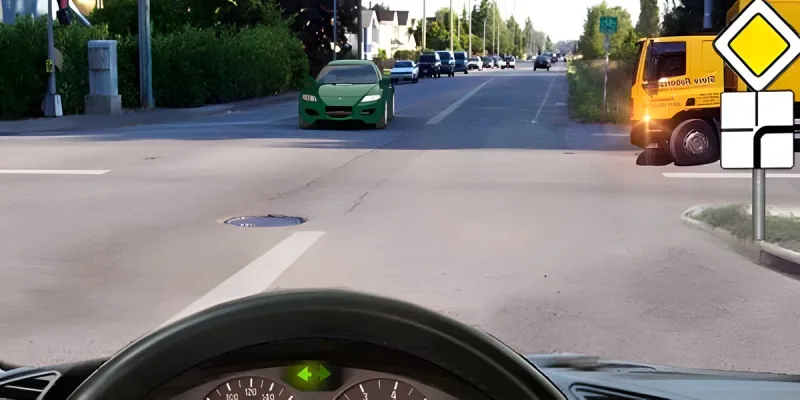 Question 2: If you intend to make a U-turn at the intersection, to which vehicle or vehicles must you 