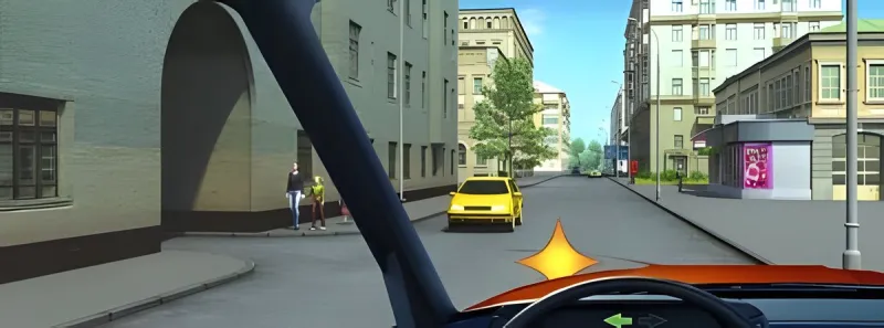 Question 2: When turning left into a yard, to whom must the driver yield?