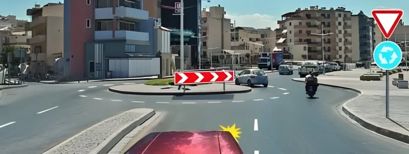 Question 3: Entering the intersection from the indicated lane is: