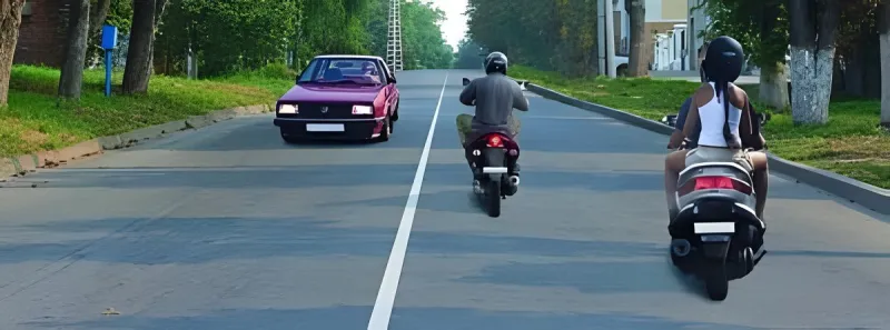 Question 47: How many traffic lanes are there on this roadway?