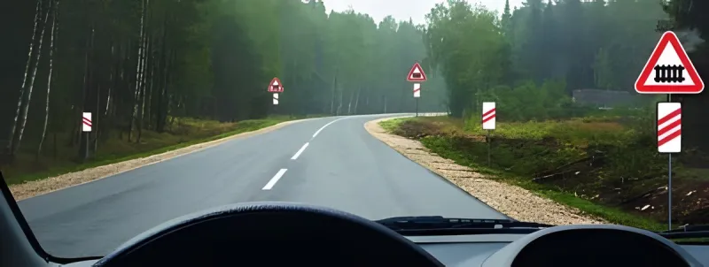 Question 6: These traffic signs indicate: