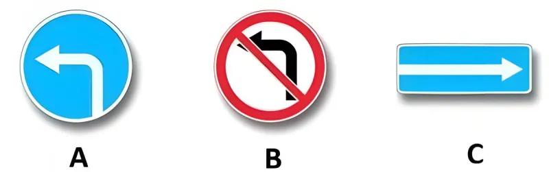 Question 7: Which signs permit a U-turn?