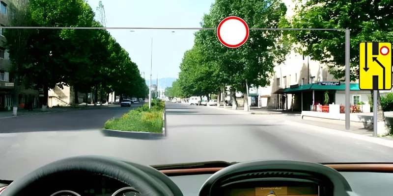 Question 8: What should the driver do in this situation?