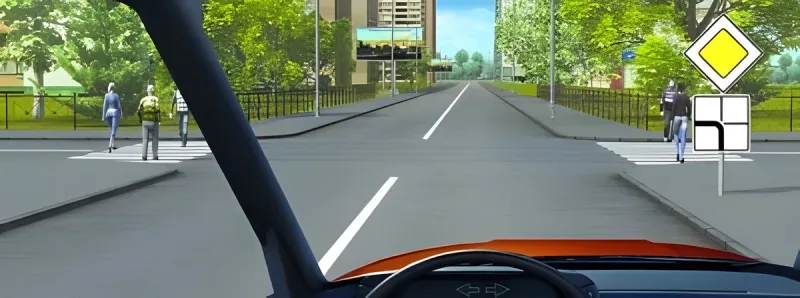 Question 9: The driver must not interfere with pedestrians: