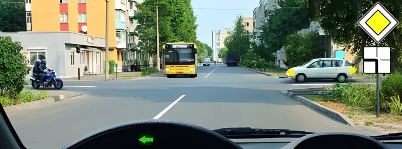 Question 9: When making a left turn, we must yield to:
