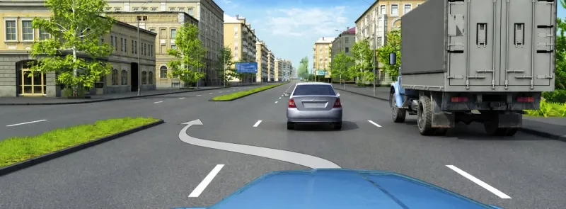 Вопрос 191: Двигаться по указанной траектории водителю автобуса:
