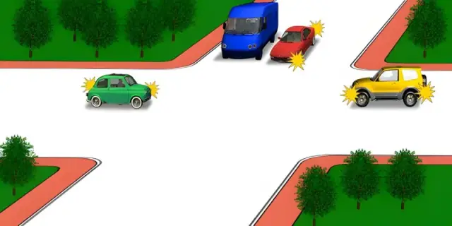 Question 10: Which vehicle will proceed through the intersection first?