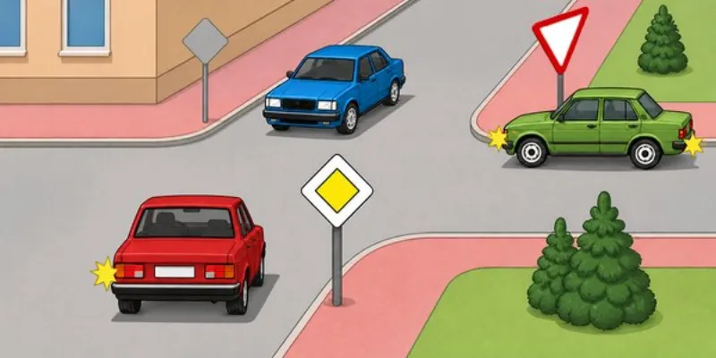 Question 11: Which vehicle will proceed through the intersection last?