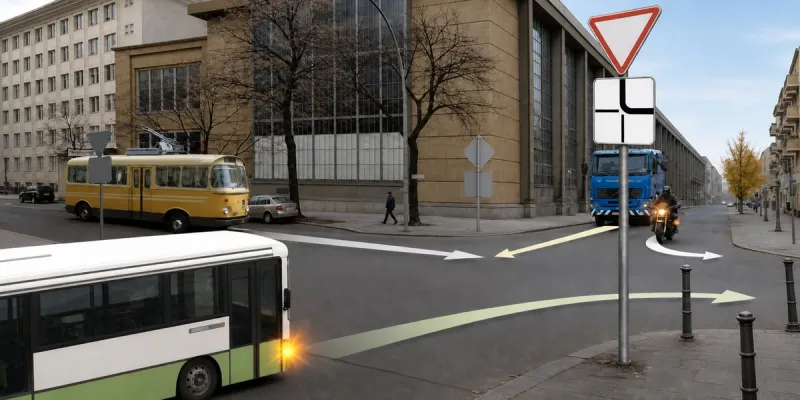 Question 11: The vehicles will proceed through the intersection in the following order: