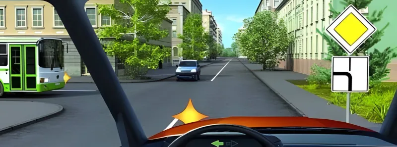 Question 10: To whom must you yield in this situation?