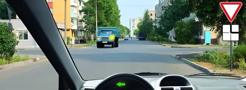 Вопрос 11: Может ли водитель выполнить поворот налево в данной ситуации?