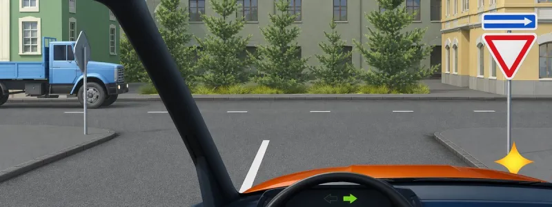 Question 11: In this situation, when is a right turn permitted?