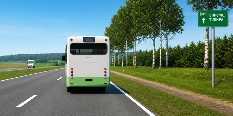 Question 17: What is the maximum speed at which the driver of an intercity bus may proceed in this situ