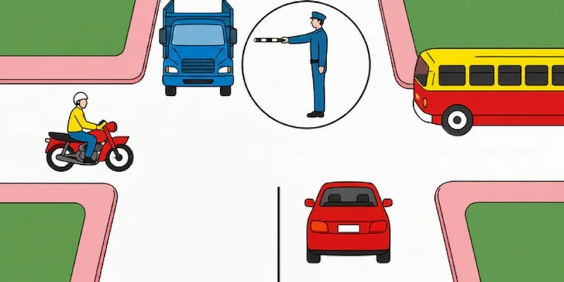 Вопрос 12: Кто из водителей имеет право продолжить движение прямо?