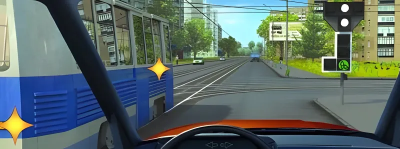 Question 13: At this intersection, the driver: