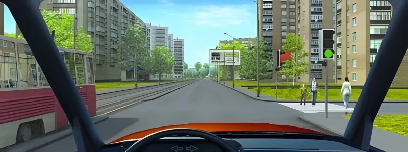 Question 12: In which case may you proceed through the intersection without yielding to another road us