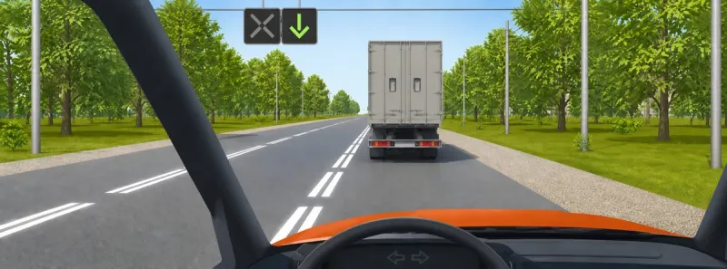 Question 12: In this situation, entering the reversible traffic lane is: