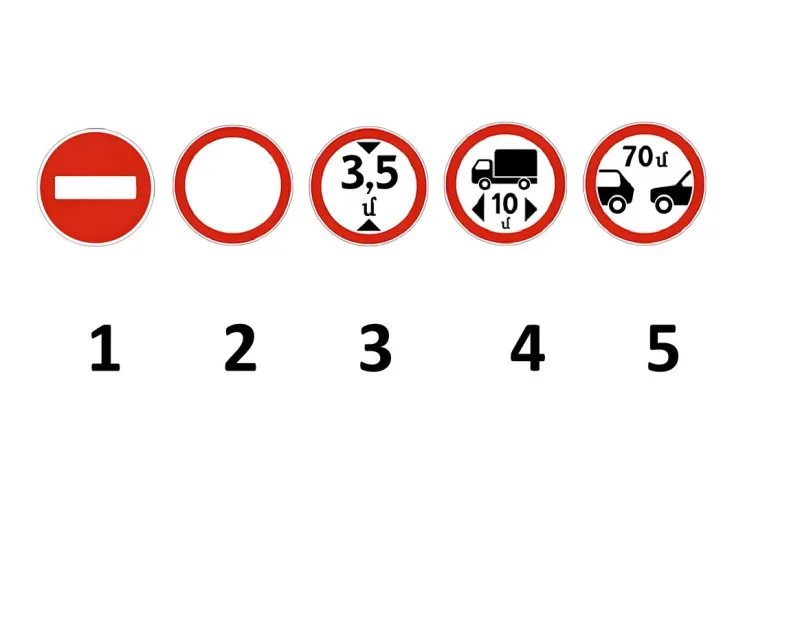 Question 109: Which of these signs does not apply to public transit buses?