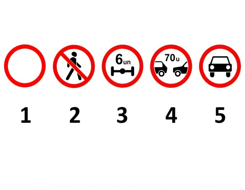 Question 110: Which of these signs does not apply to vehicles driven by persons with Group I or II disab