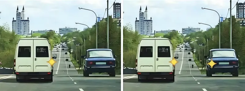 Question 113: While proceeding in the leftmost lane, a bus driver intends to change to the right lane. I