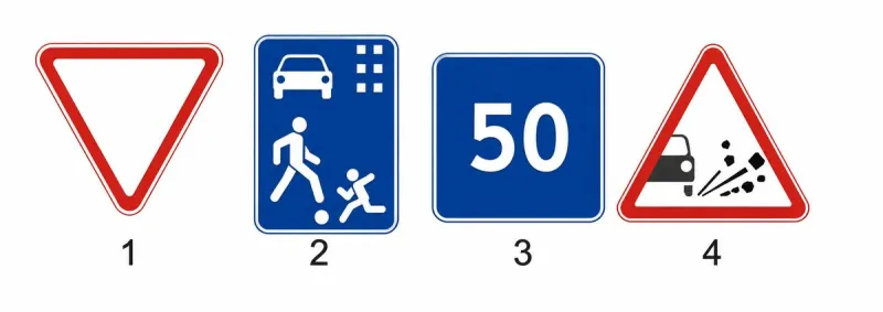 Question 16: Which sign limits speed?
