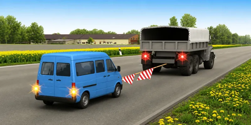 Question 76: In this situation, is carrying passengers in the bus passenger compartment permitted?