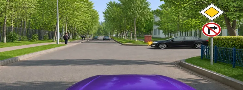 Question 19: If you intend to stop immediately after the intersection, when should you activate the rig
