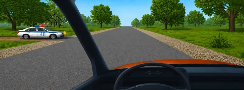 Question 19: Must we yield to a driver exiting an adjacent area with flashing beacons and a special aud
