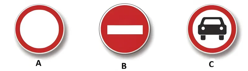 Question 175: Which sign does not apply to public transit vehicles?