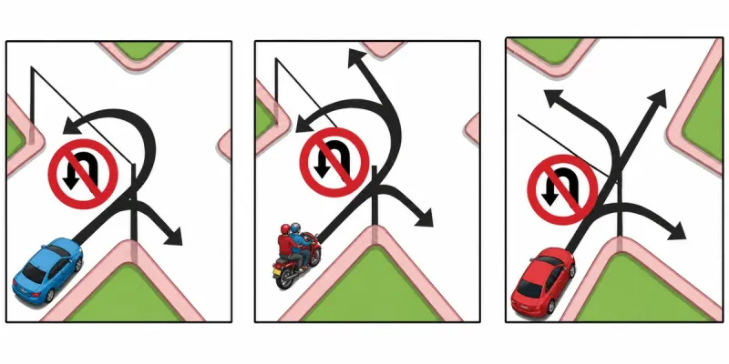 Question 18: Which image shows the permitted directions of traffic?