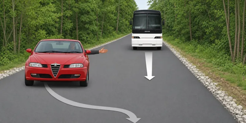 Question 19: May a warning signal be given by hand in order to proceed along the indicated path?