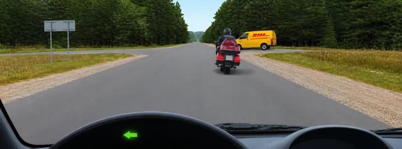 Question 84: Is passing the motorcycle permitted?
